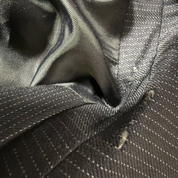 Vincenzo Le Collezion Navy Pin Stripe Cashmere & Wool Blazer L52 - Picture 11 of 11
